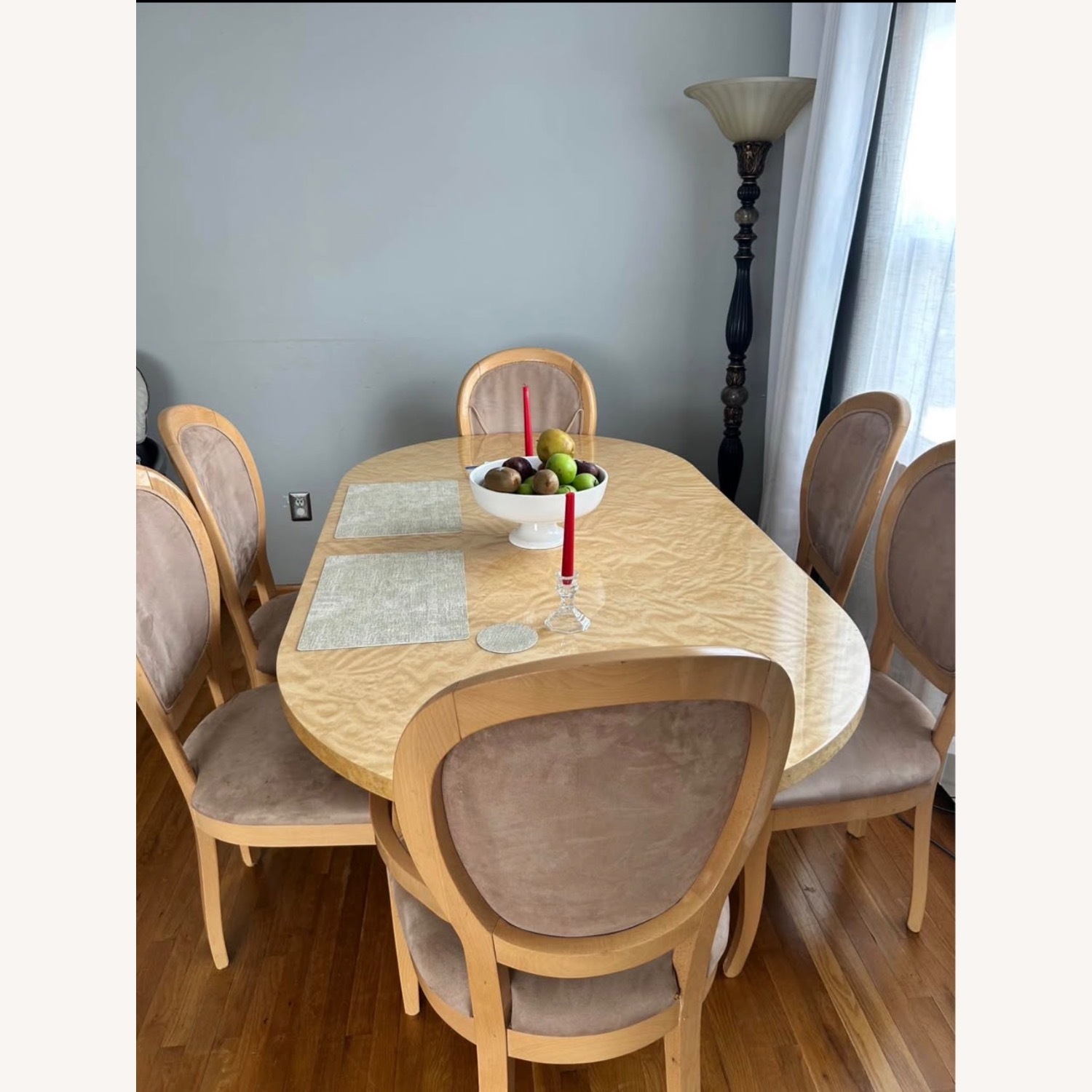 Italian Wood Dining Set - image-1