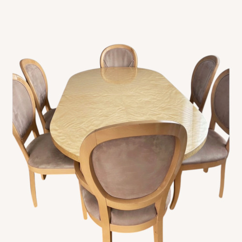 Used Italian Wood Dining Set for sale on AptDeco