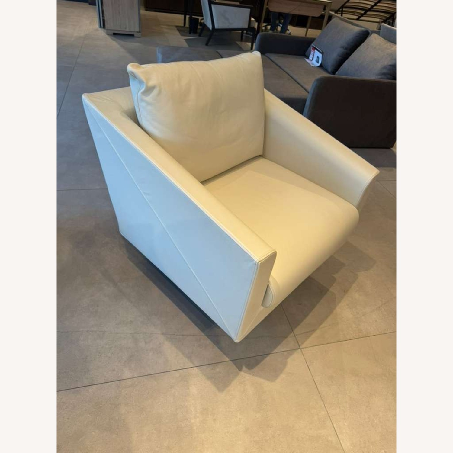 Lazzoni Ada White Leather Armchair - image-2