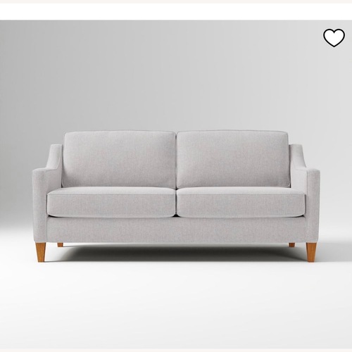 Used West Elm Light Gray Paidge Linen 2 Seater Sofa for sale on AptDeco