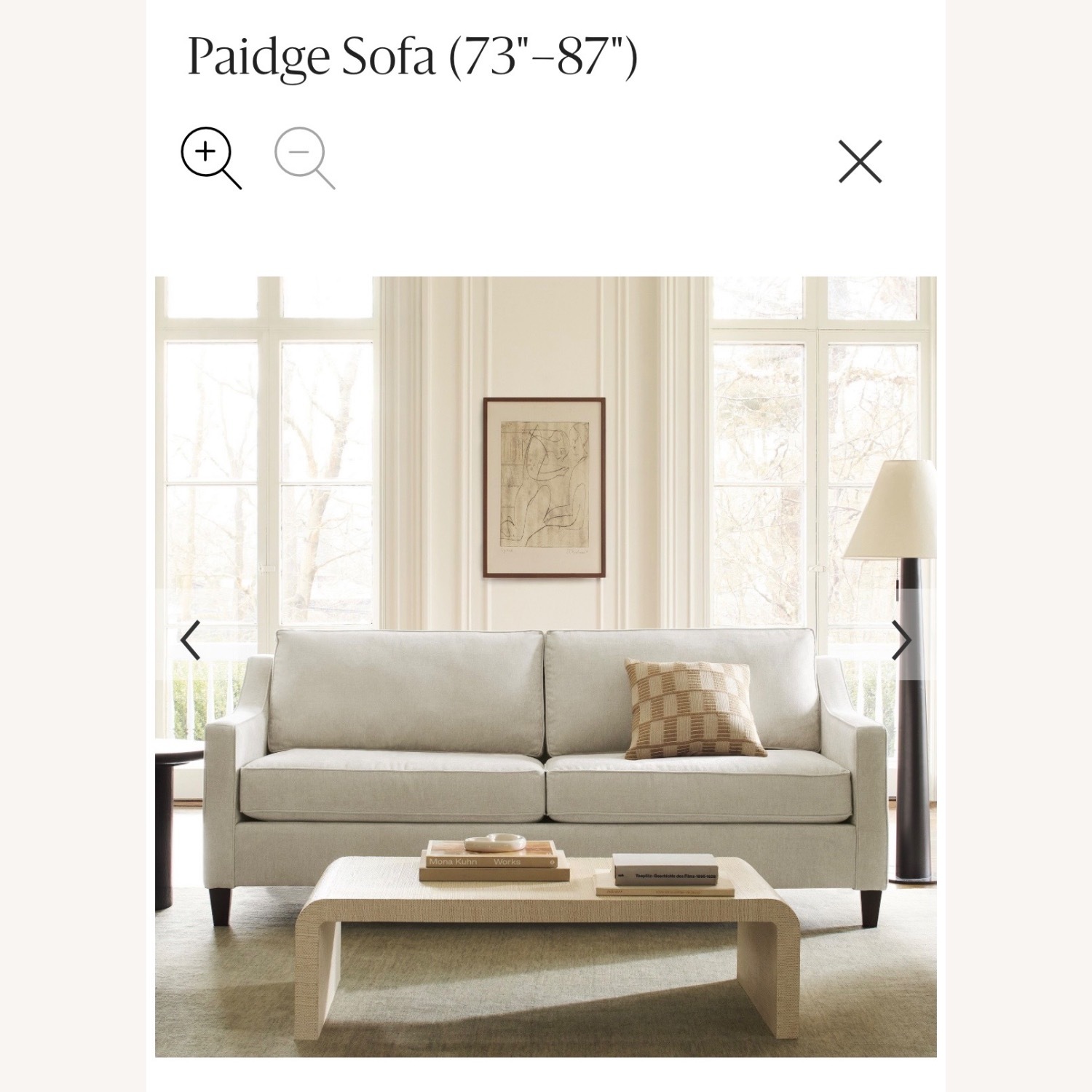 West Elm Light Gray Paidge Linen 2 Seater Sofa - image-8