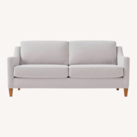 West Elm Light Gray Paidge Linen 2 Seater Sofa