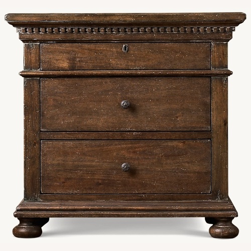 Used Restoration Hardware St. James Dark Brown Wood Nightstand for sale on AptDeco