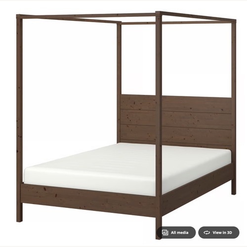 Used IKEA YTTERVÅG Four-Poster Bed Frame for sale on AptDeco