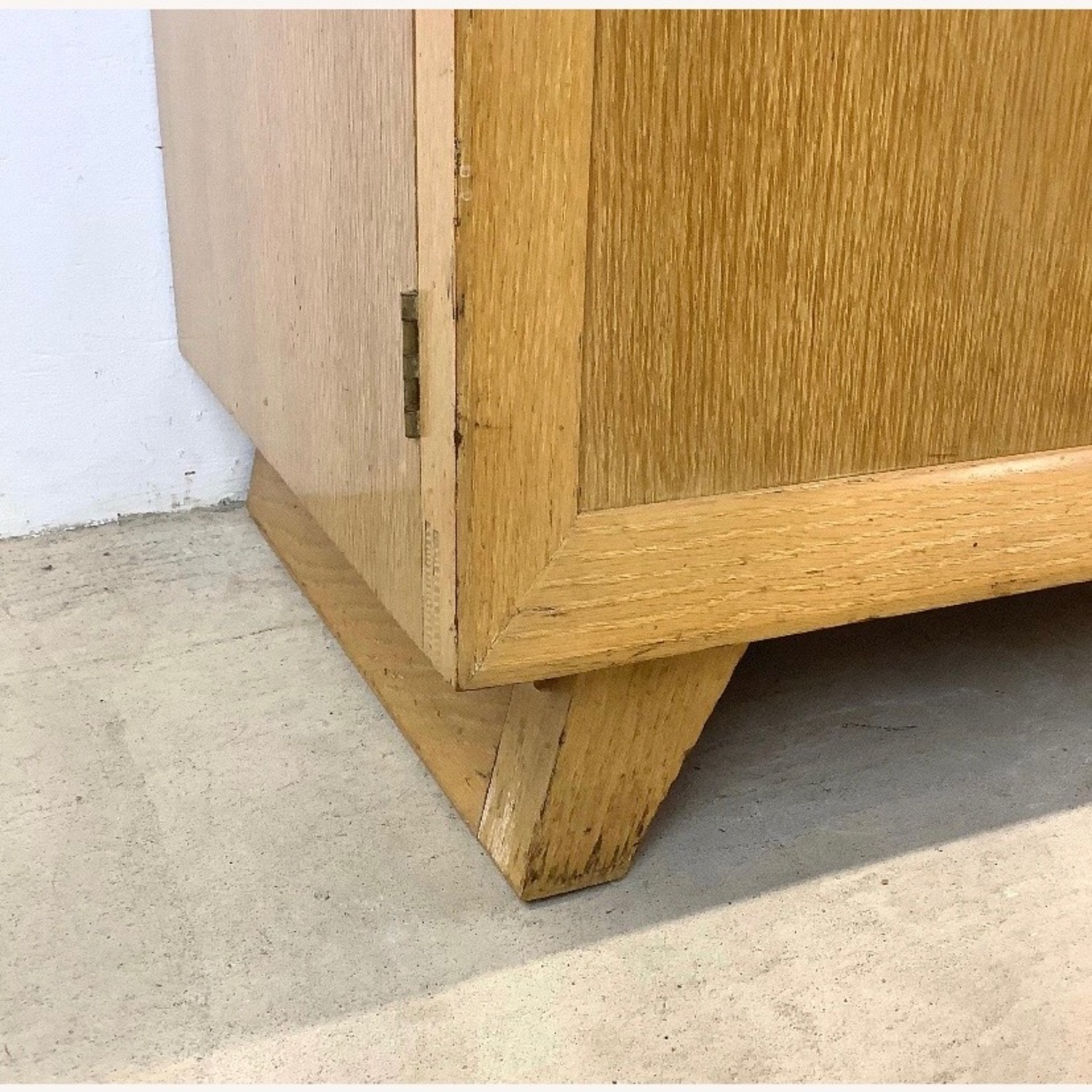 Mid-Century Blonde Cabinet With Display Topper - image-7