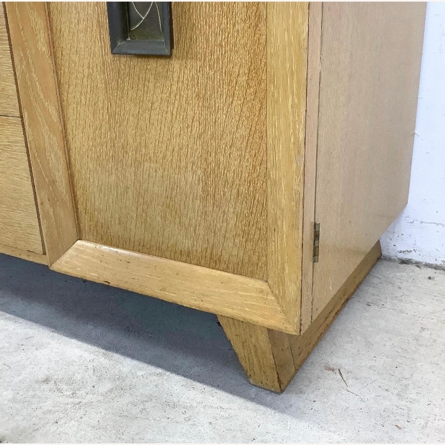 Mid-Century Blonde Cabinet With Display Topper - image-9