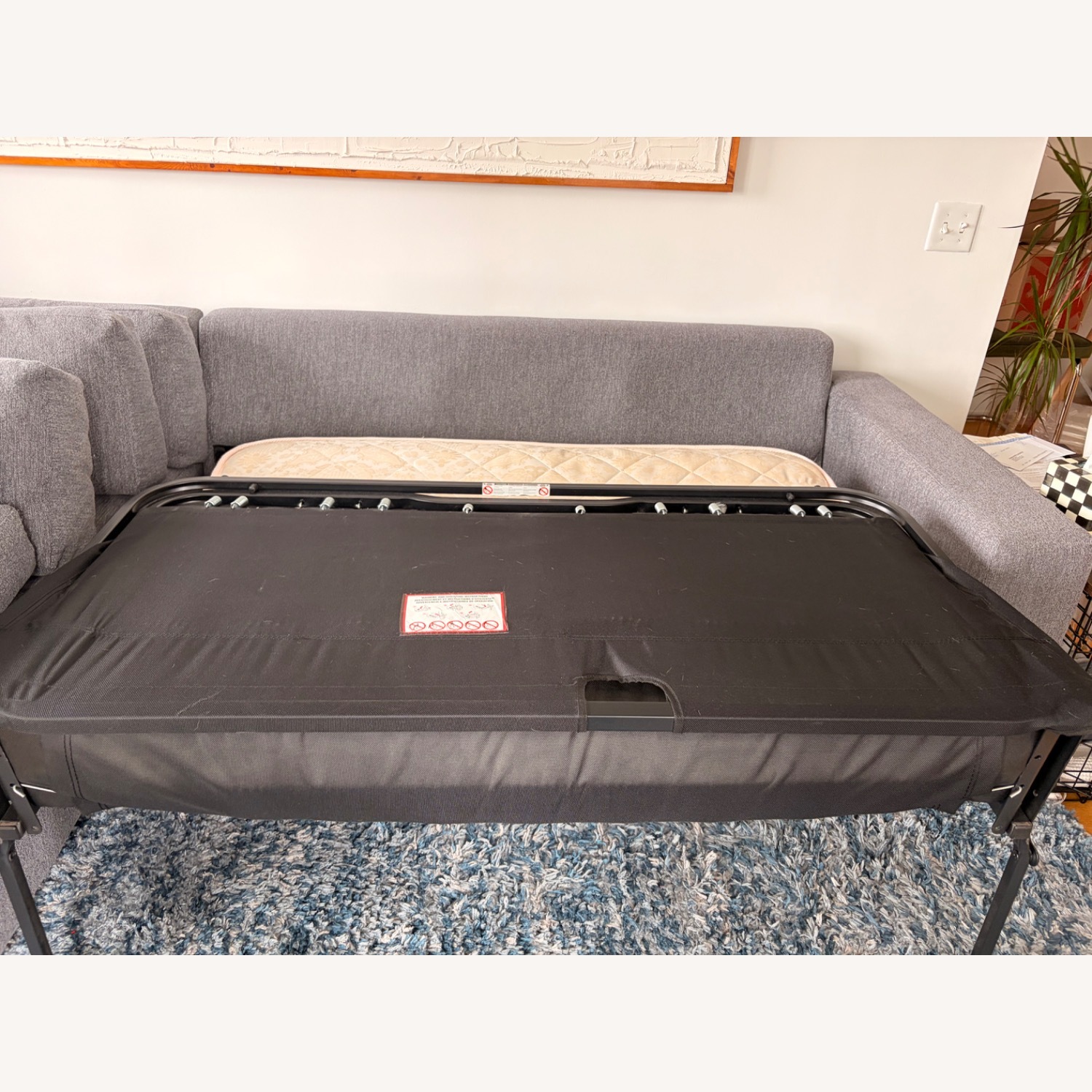 West Elm Urban Sleeper Sectional W Chaise Storage - image-7