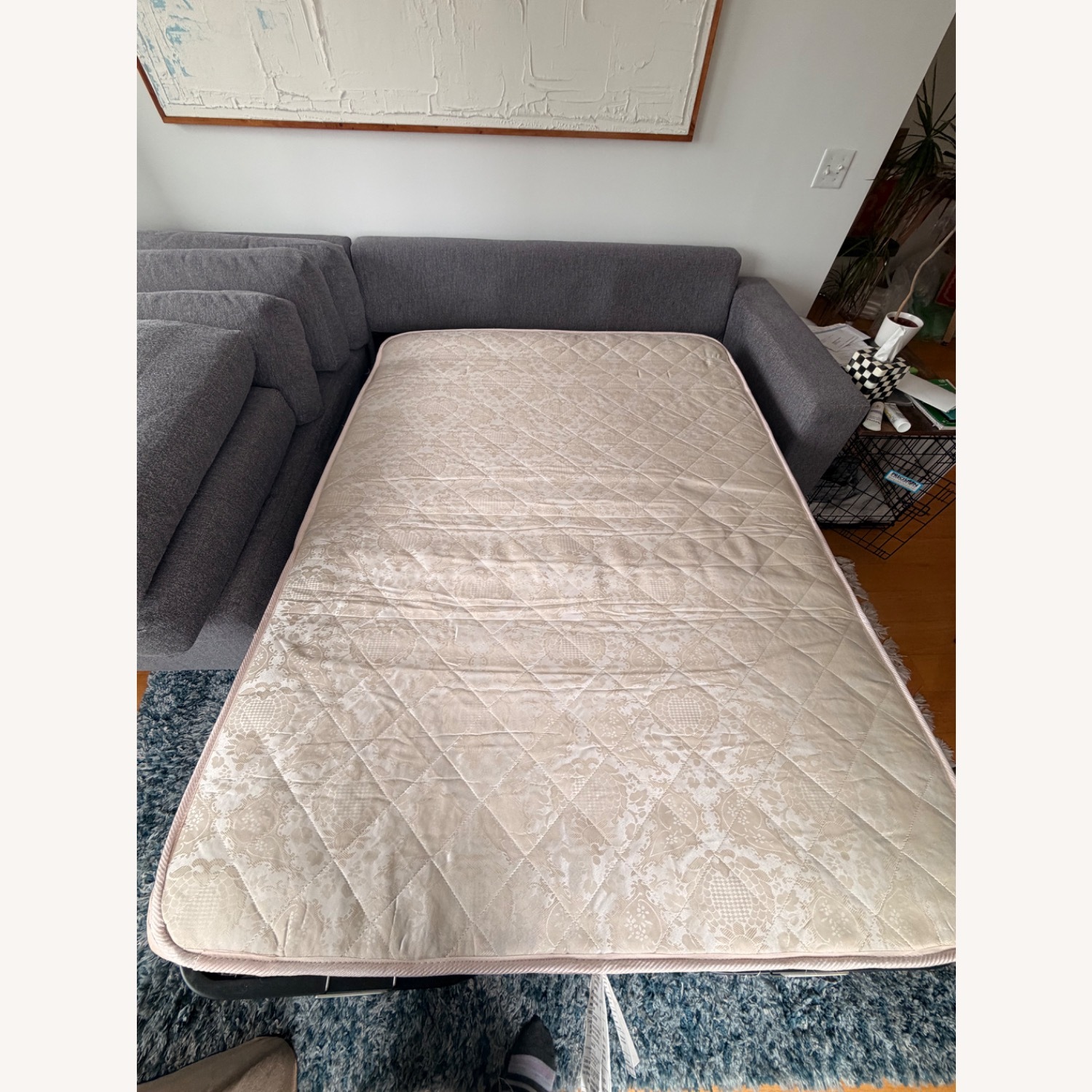 West Elm Urban Sleeper Sectional W Chaise Storage - image-10