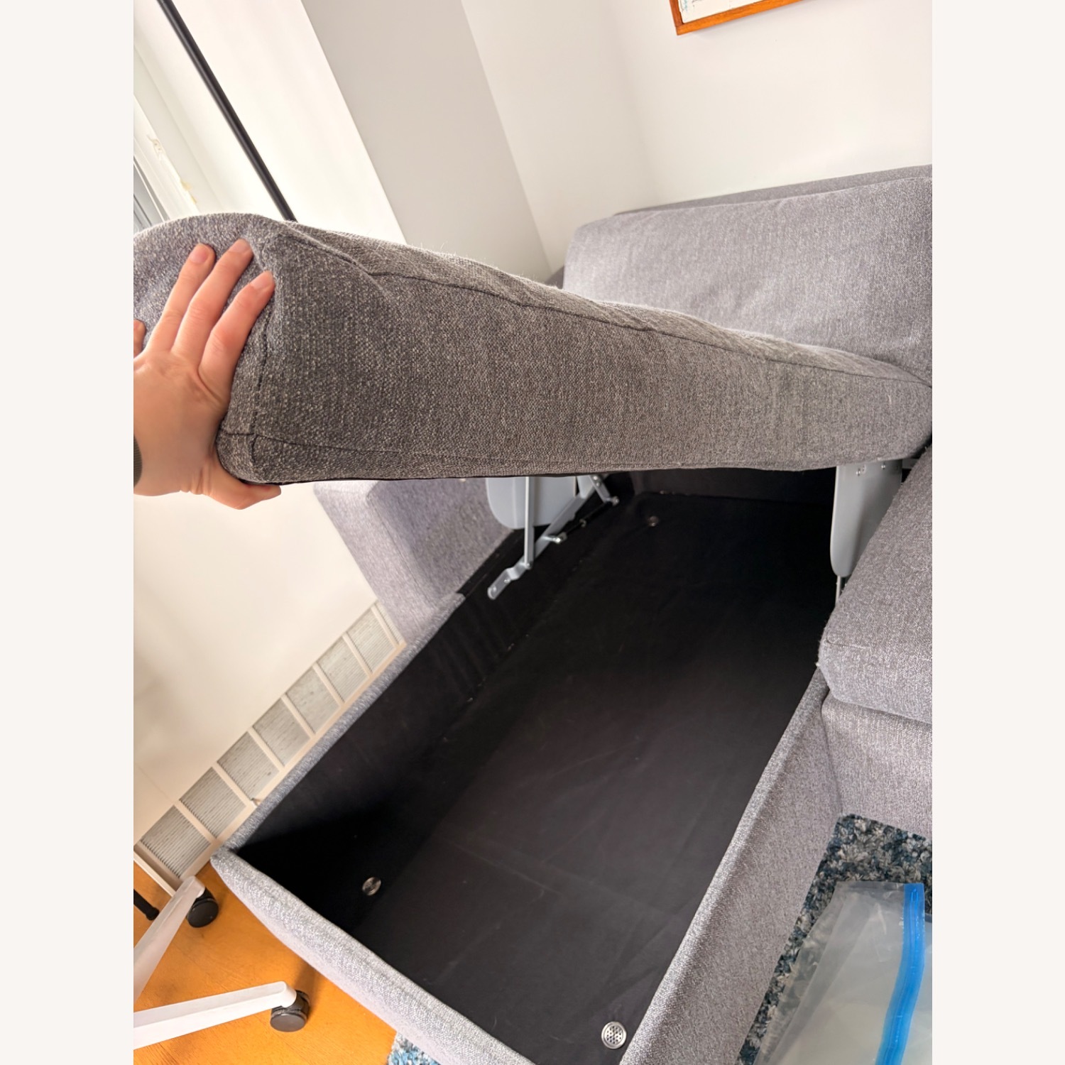 West Elm Urban Sleeper Sectional W Chaise Storage - image-12