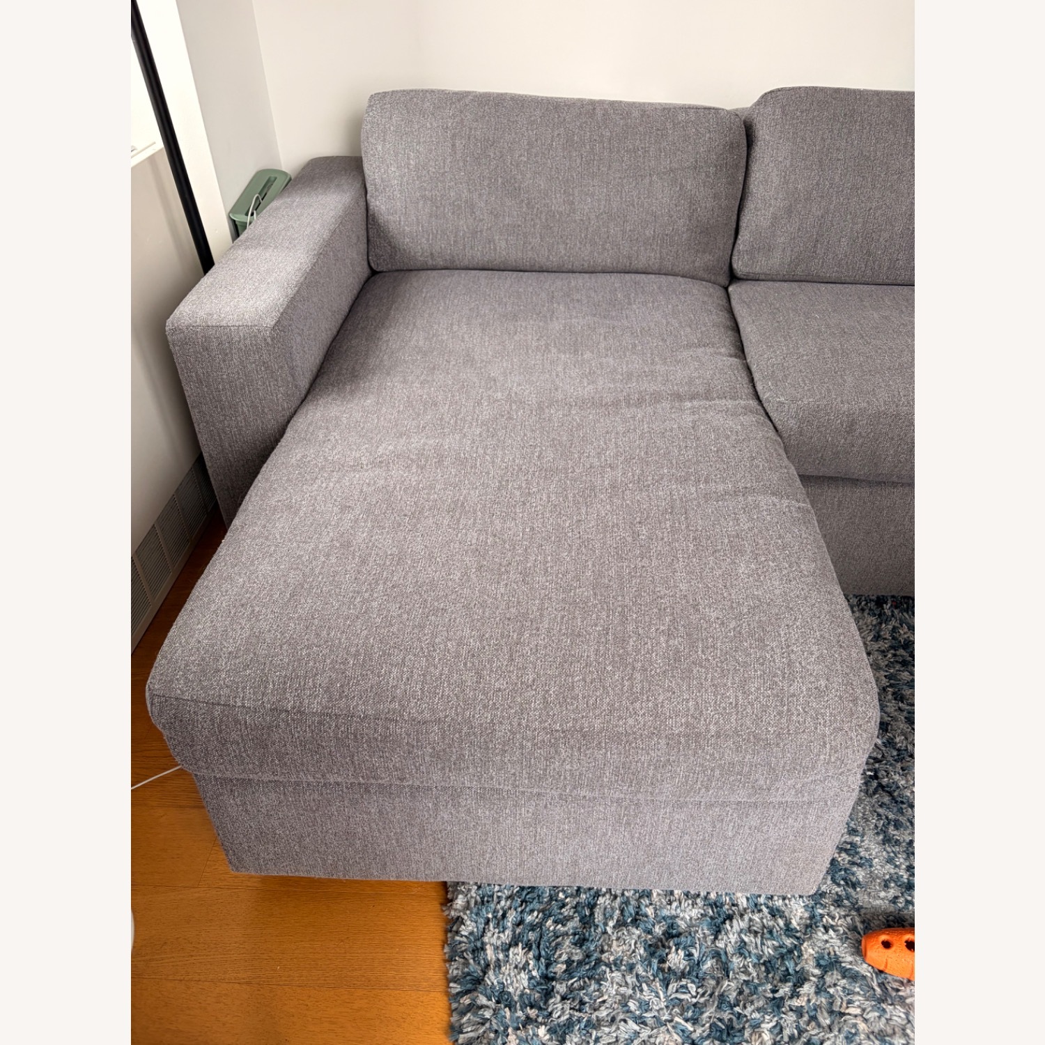 West Elm Urban Sleeper Sectional W Chaise Storage - image-3