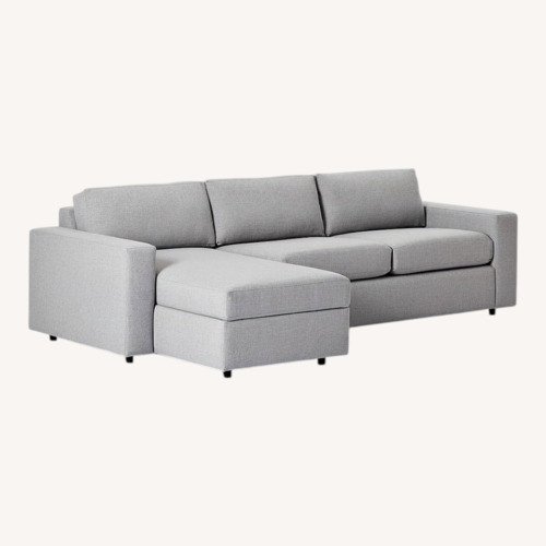 Used West Elm Urban Sleeper Sectional W Chaise Storage for sale on AptDeco