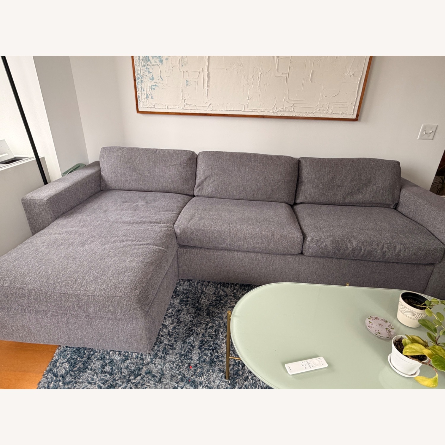 West Elm Urban Sleeper Sectional W Chaise Storage - image-2
