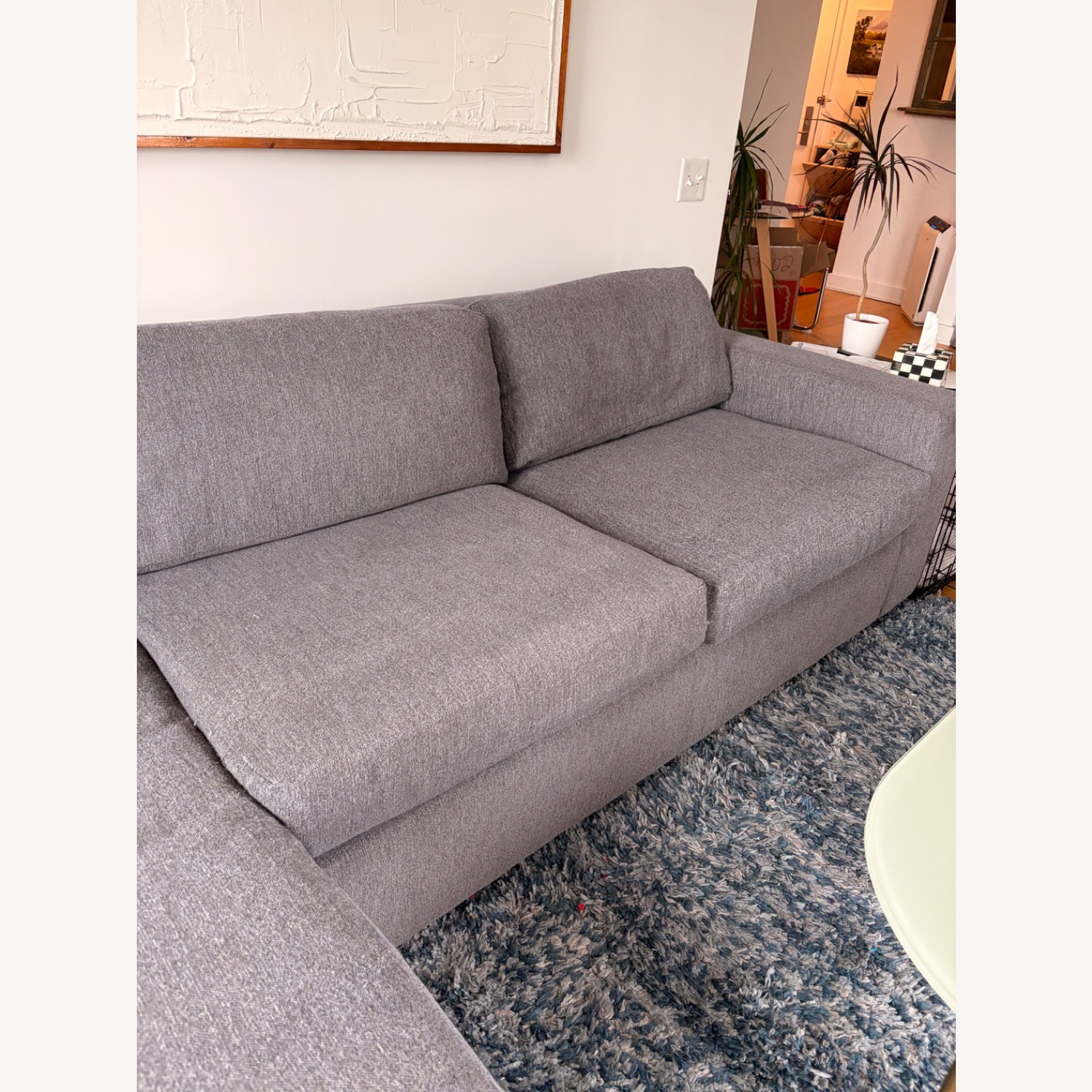 West Elm Urban Sleeper Sectional W Chaise Storage - image-4