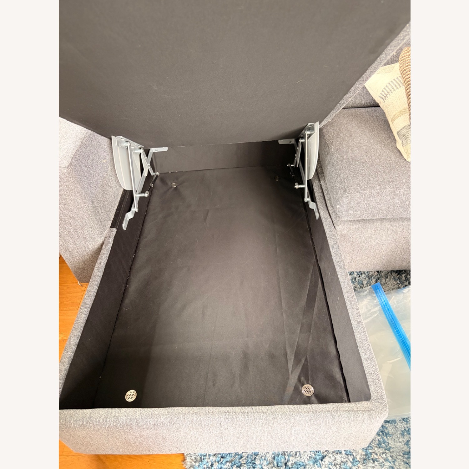 West Elm Urban Sleeper Sectional W Chaise Storage - image-11