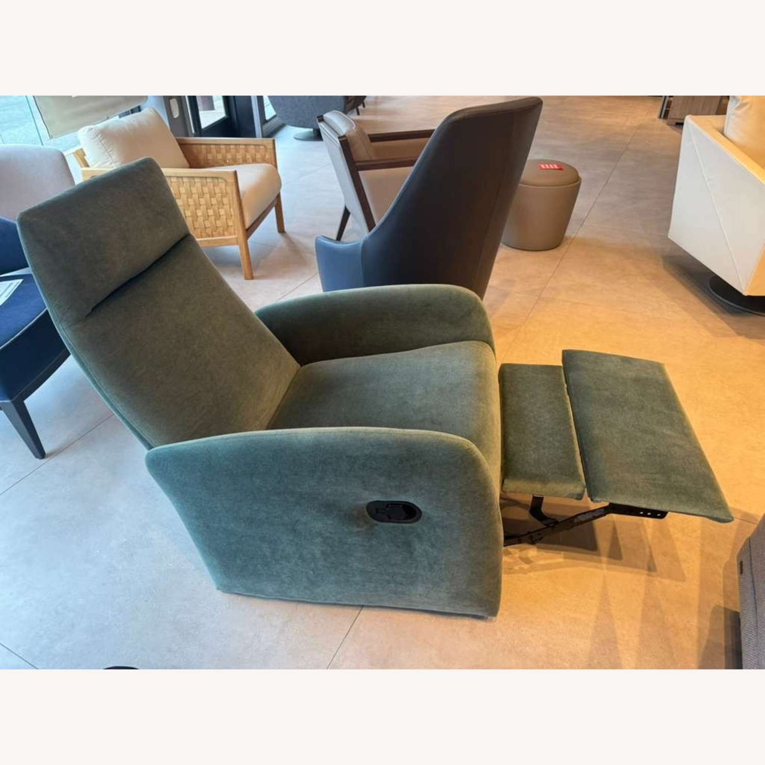 Lazzoni Radi Green Fabric Armchair - image-4