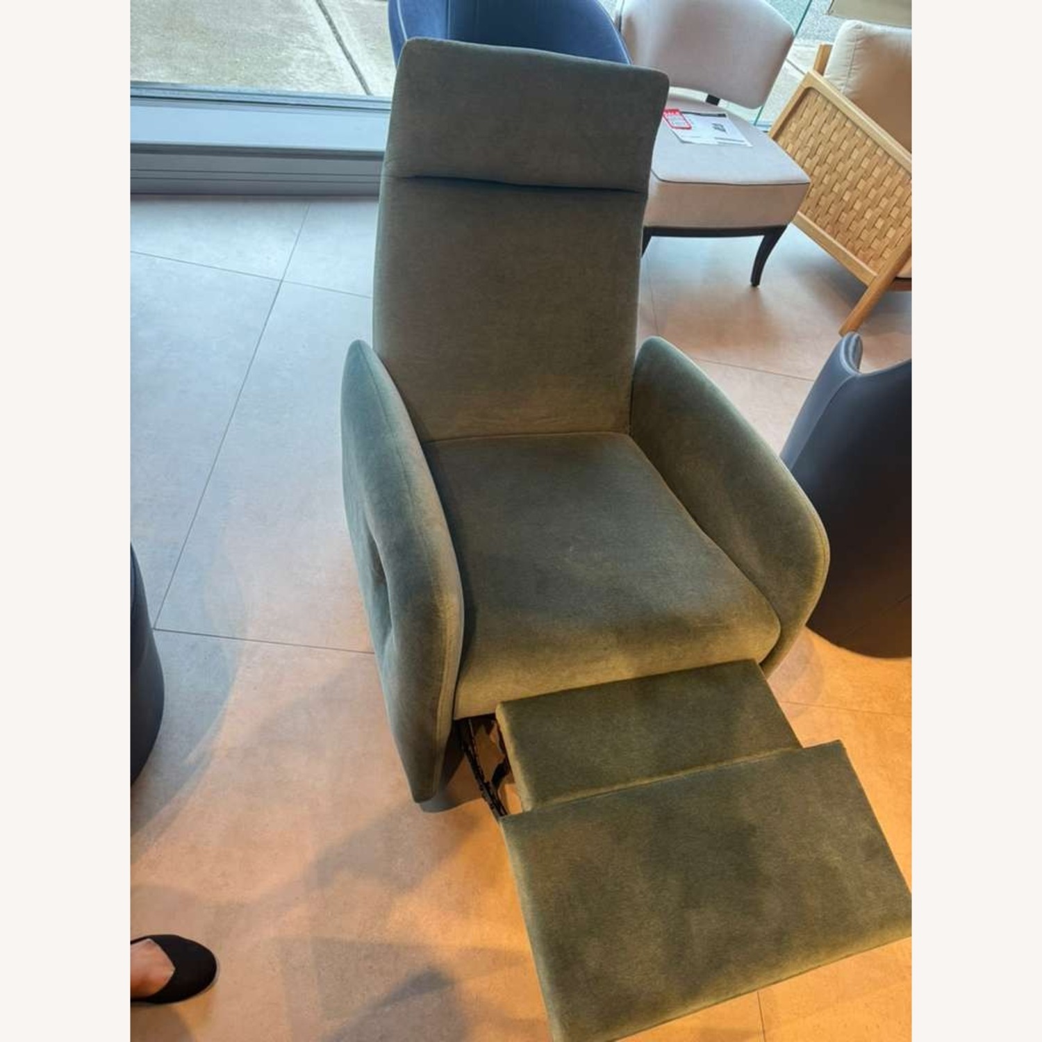 Lazzoni Radi Green Fabric Armchair - image-3