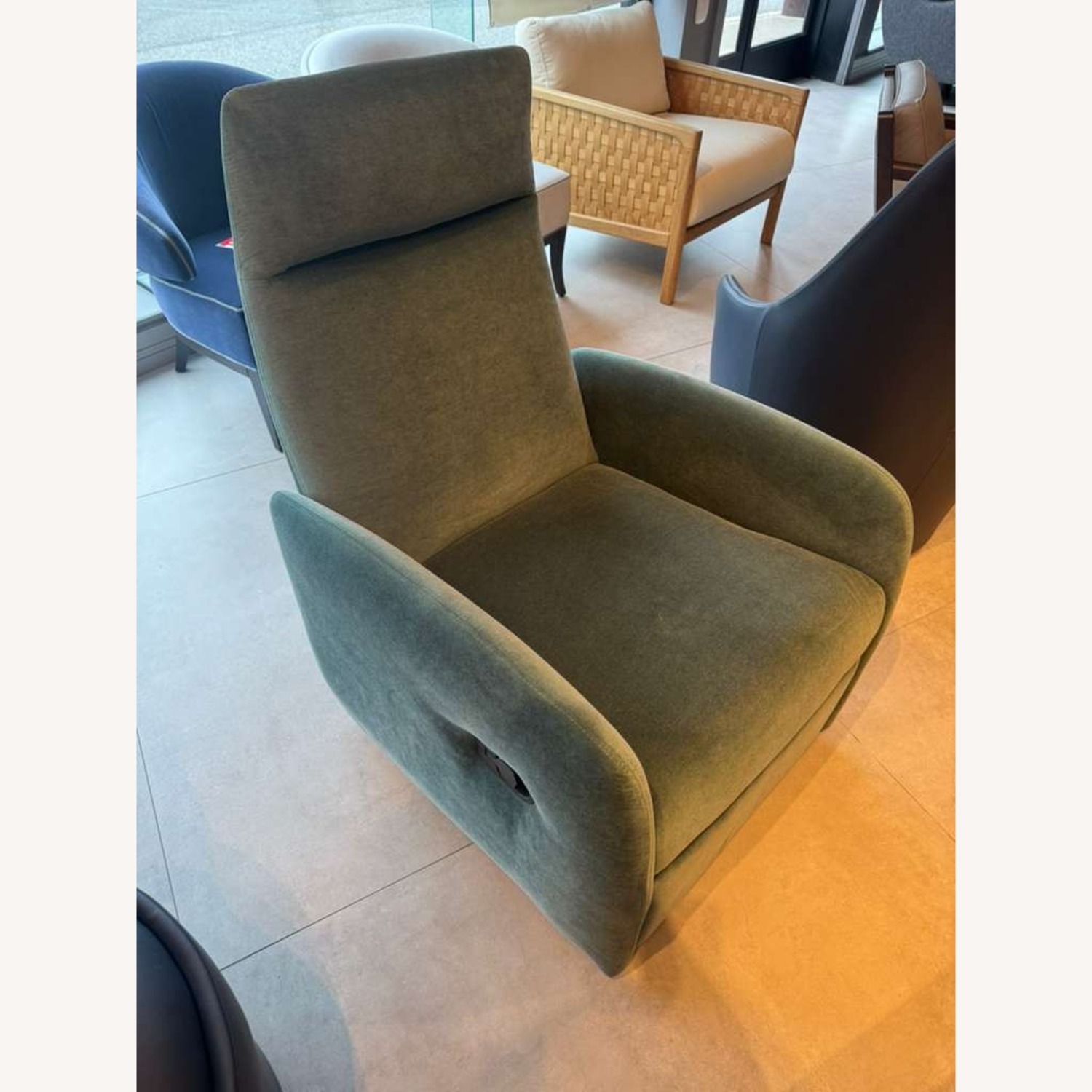 Lazzoni Radi Green Fabric Armchair - image-2