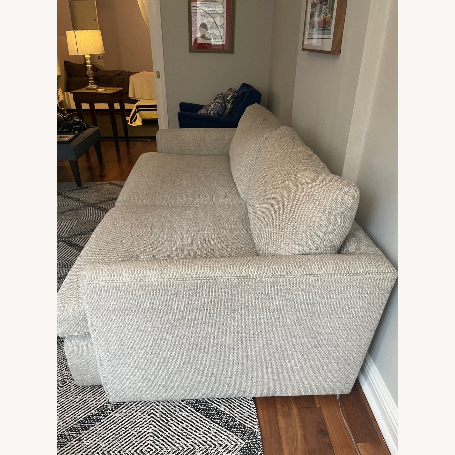 Crate & Barrel Natural Fabric 3+ Seater Sofa - image-3