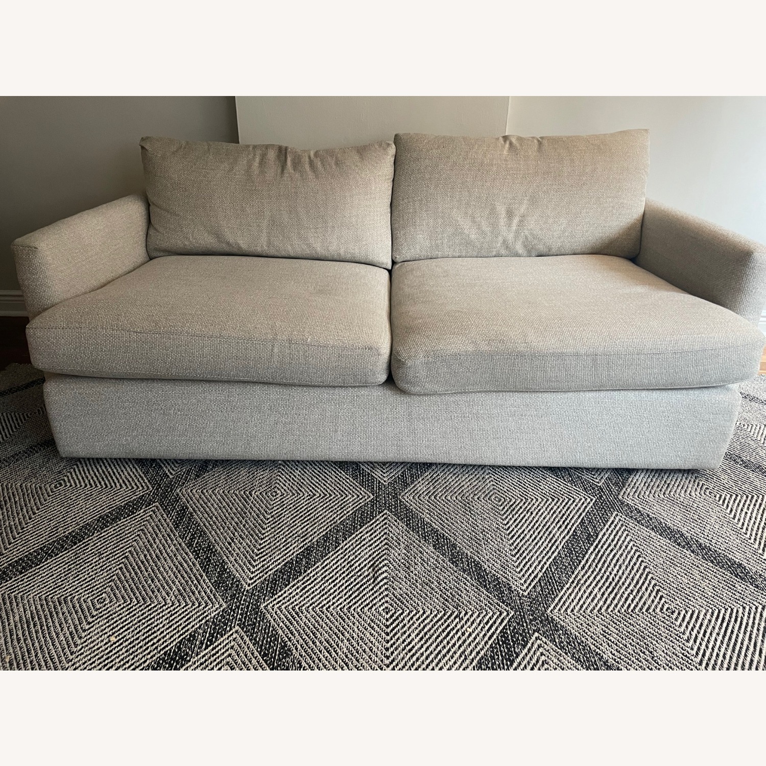 Crate & Barrel Natural Fabric 3+ Seater Sofa - image-2