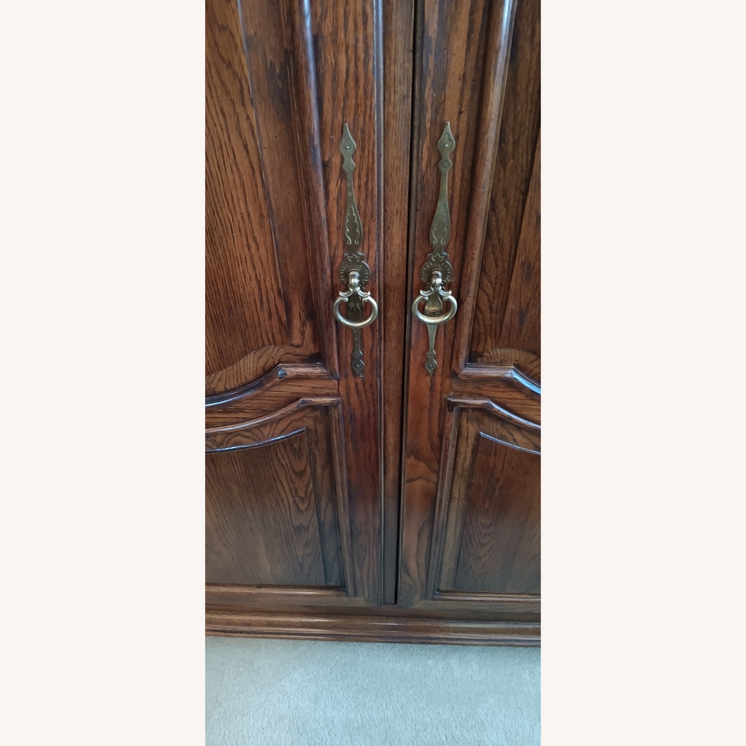 Century Furniture Dark Brown Wood Armoire - image-7