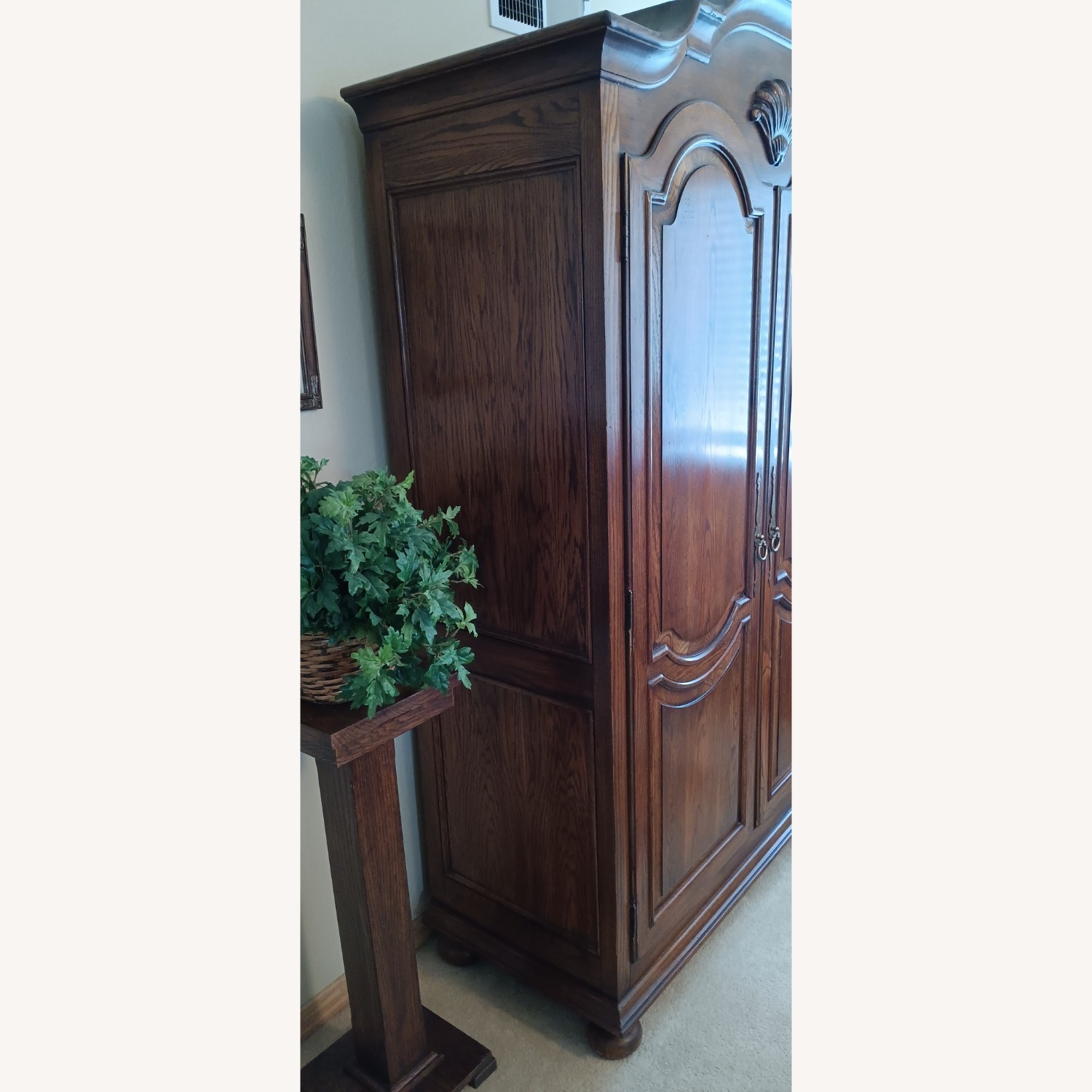 Century Furniture Dark Brown Wood Armoire - image-3