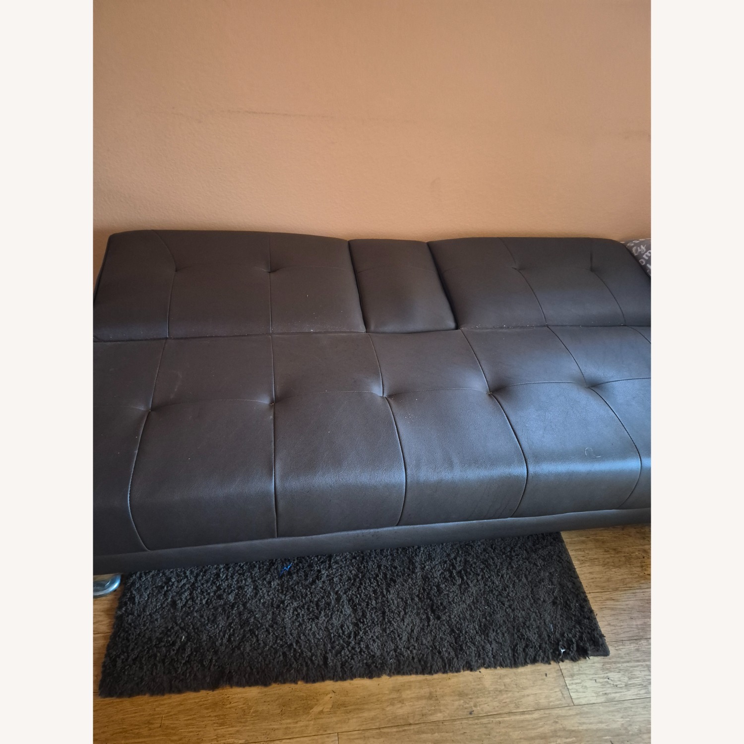 Dark Brown Faux Leather 2 Piece Sectional - image-5