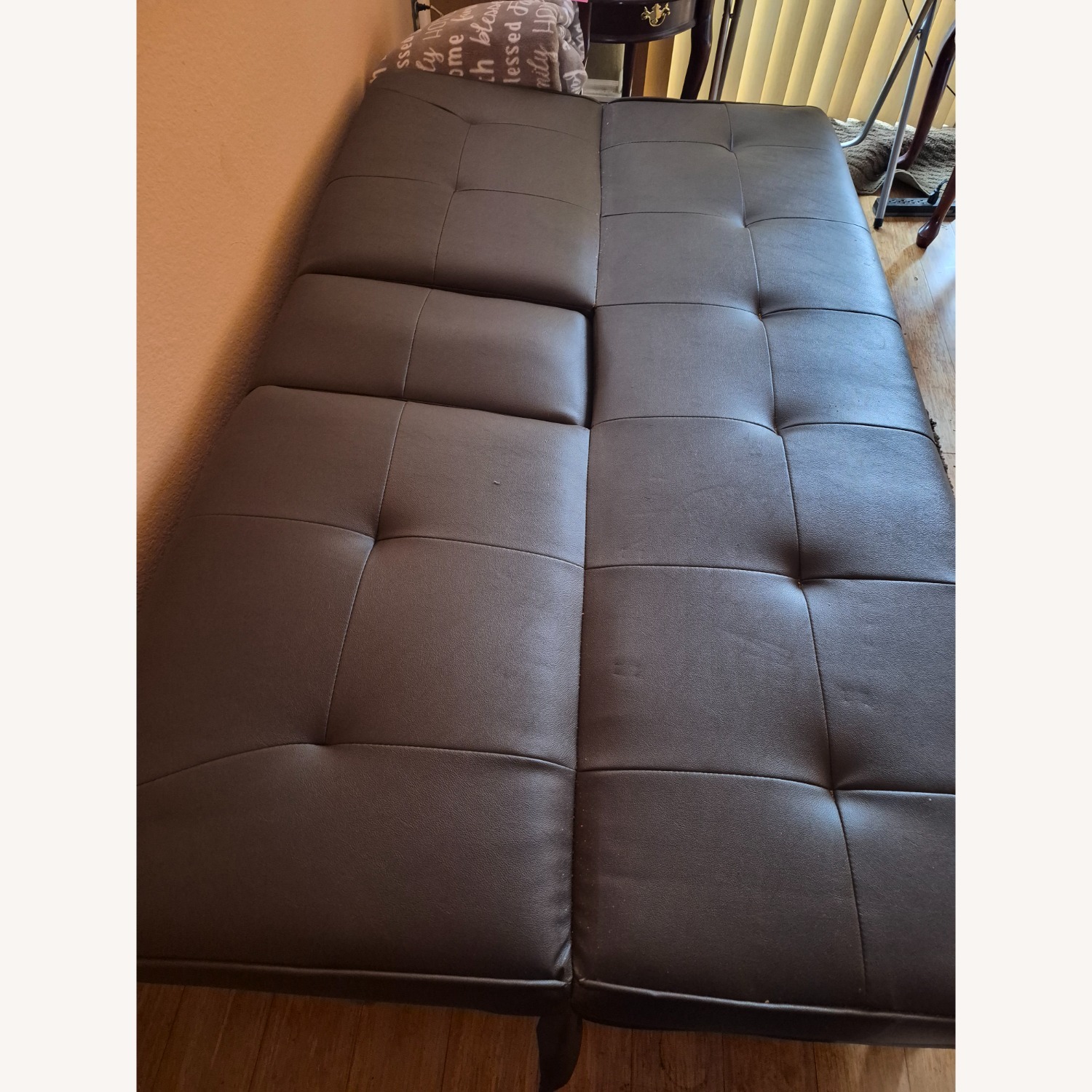 Dark Brown Faux Leather 2 Piece Sectional - image-3