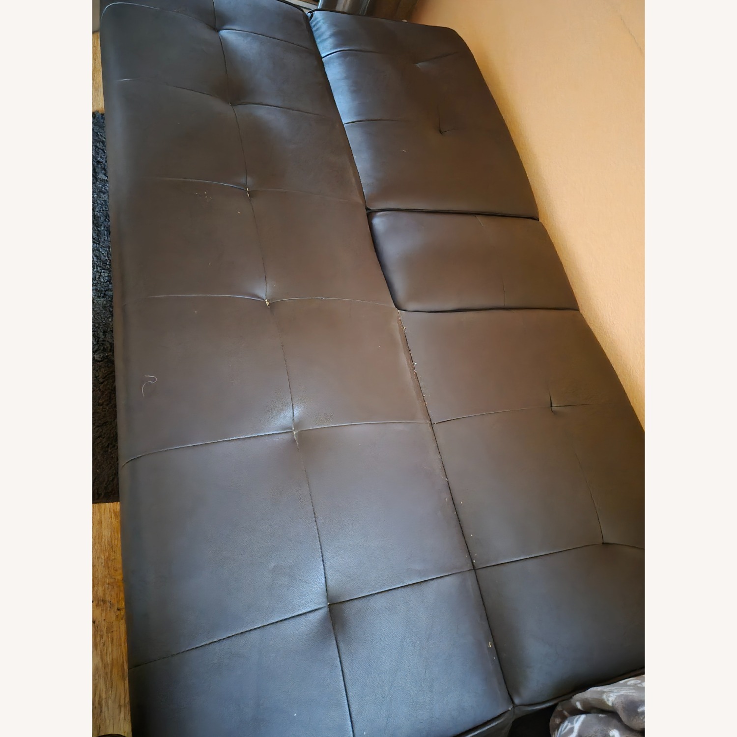 Dark Brown Faux Leather 2 Piece Sectional - image-2