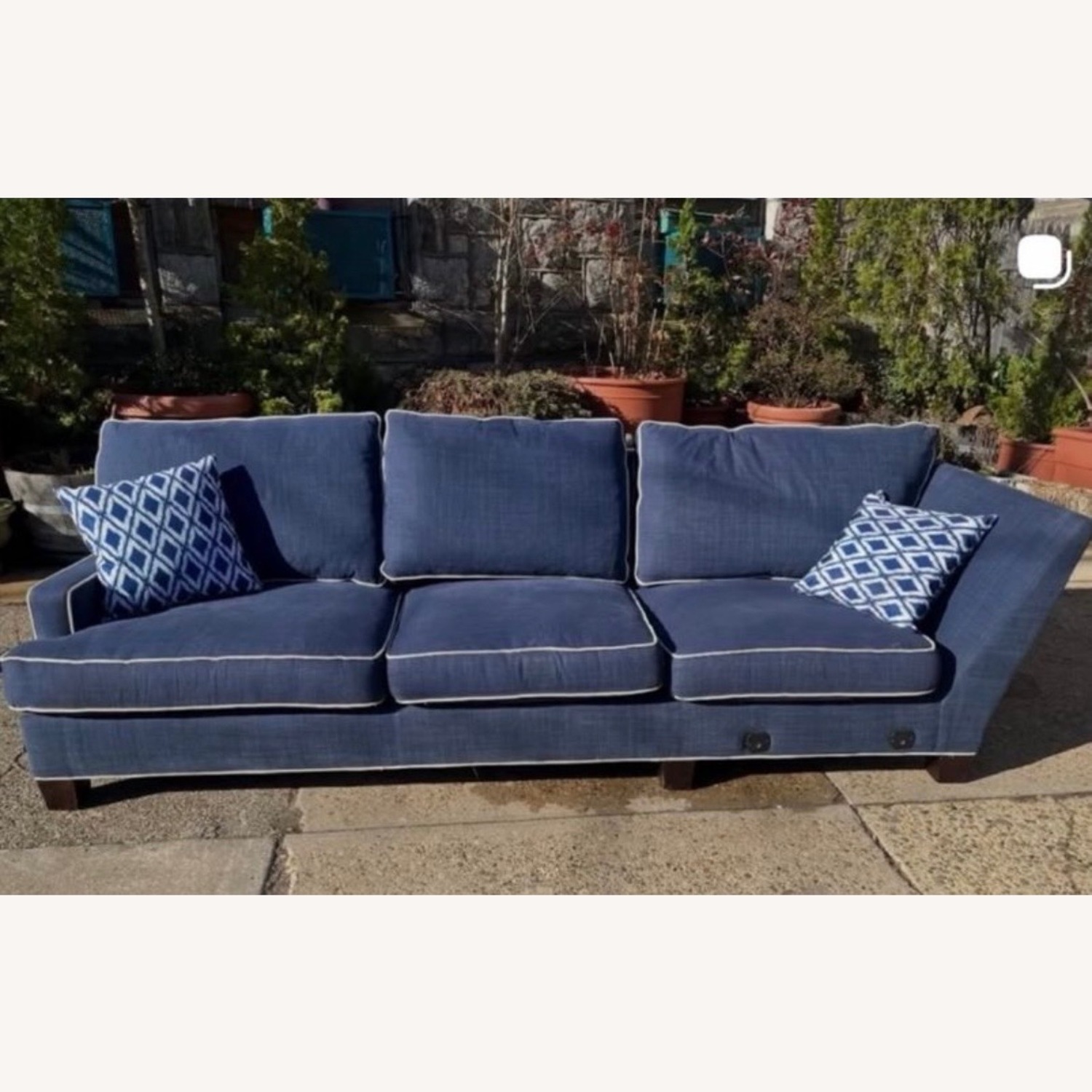 Lee Industries Blue 3+ Seater Sofa - image-7
