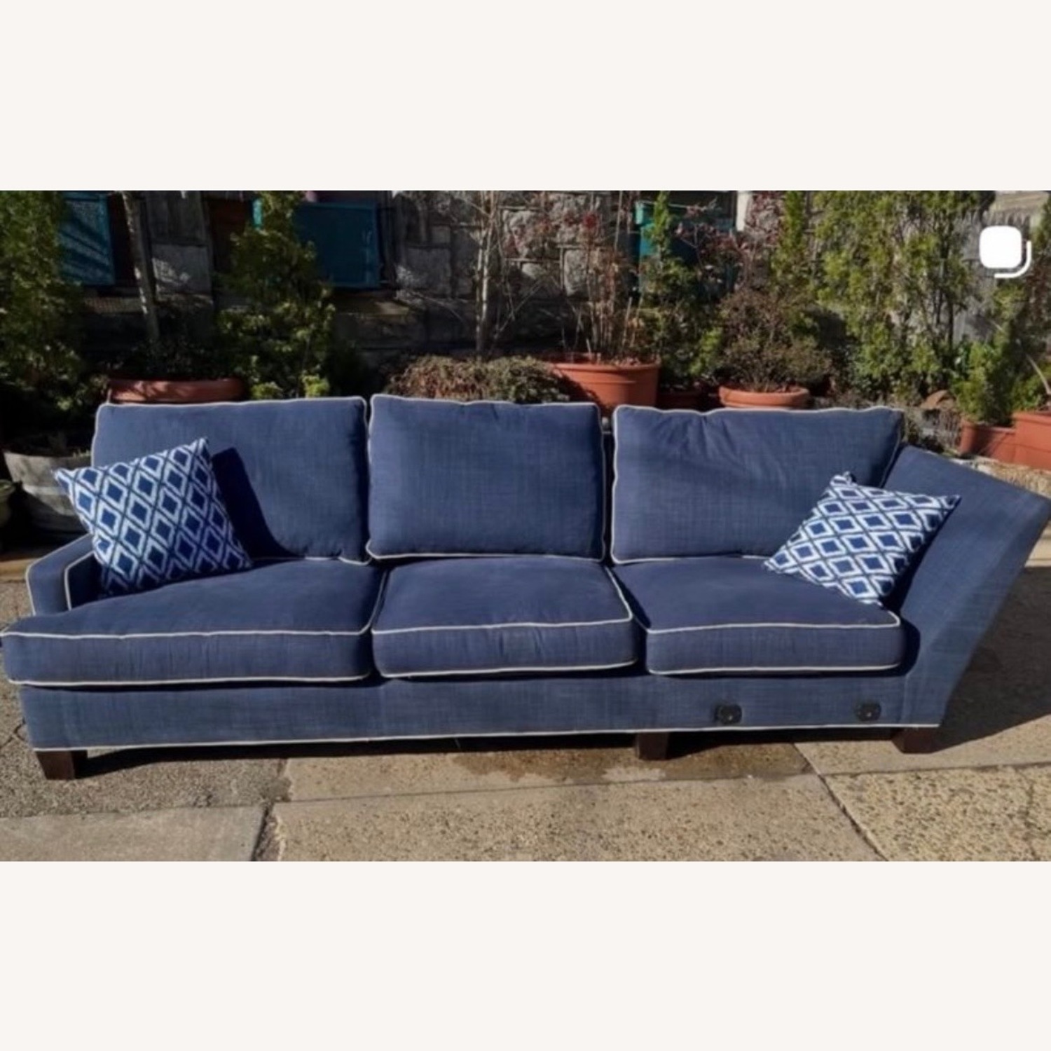 Lee Industries Blue 3+ Seater Sofa - image-1