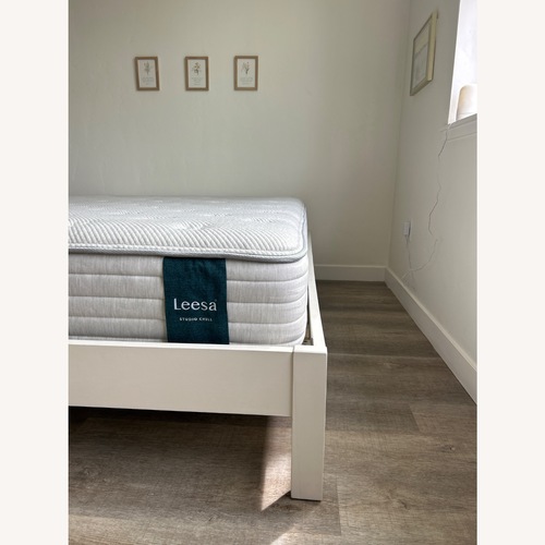 Used West Elm Simple White Bed Frame for sale on AptDeco