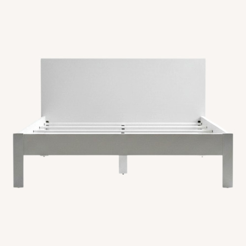 Used West Elm Simple White Bed Frame for sale on AptDeco