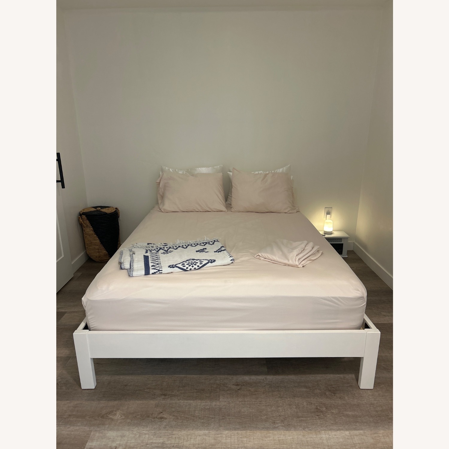 West Elm Simple White Bed Frame - image-1