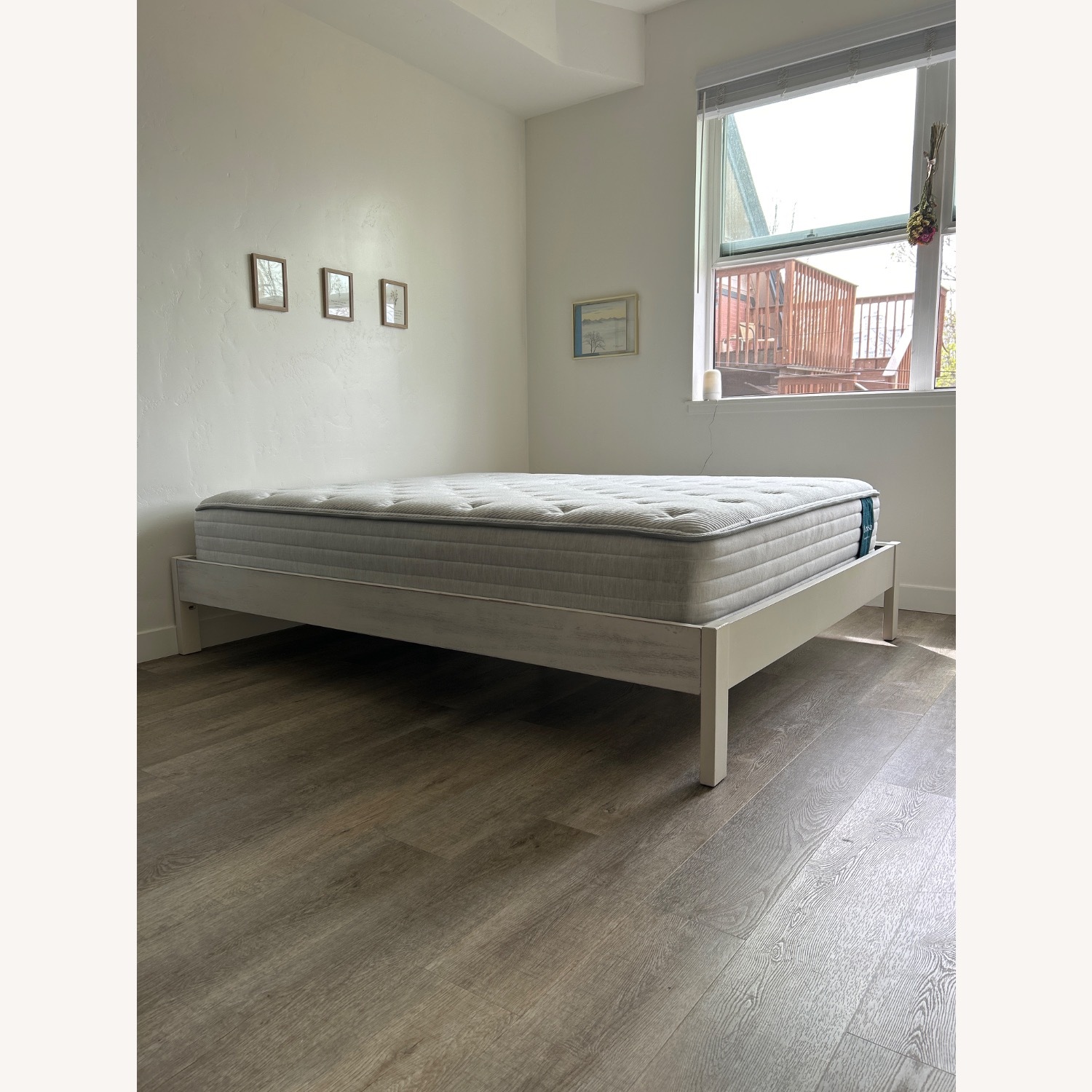 West Elm Simple White Bed Frame - image-4