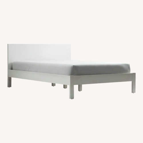 Used West Elm Simple White Bed Frame for sale on AptDeco