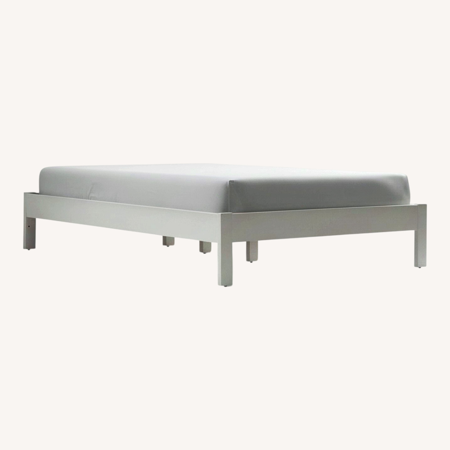 West Elm Simple White Bed Frame - image-2