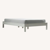 West Elm Simple White Bed Frame