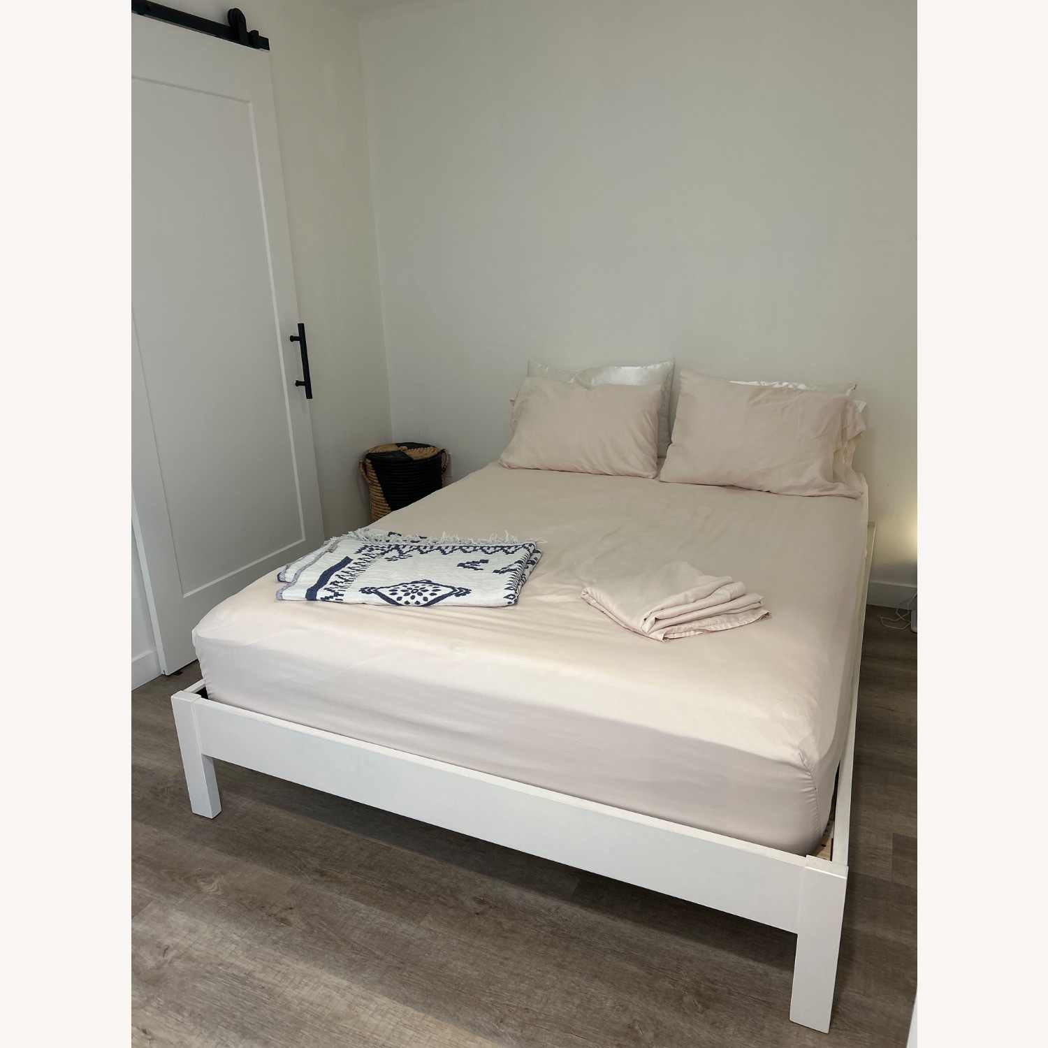 West Elm Simple White Bed Frame - image-3