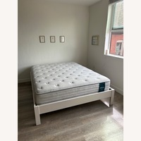West Elm Simple White Bed Frame
