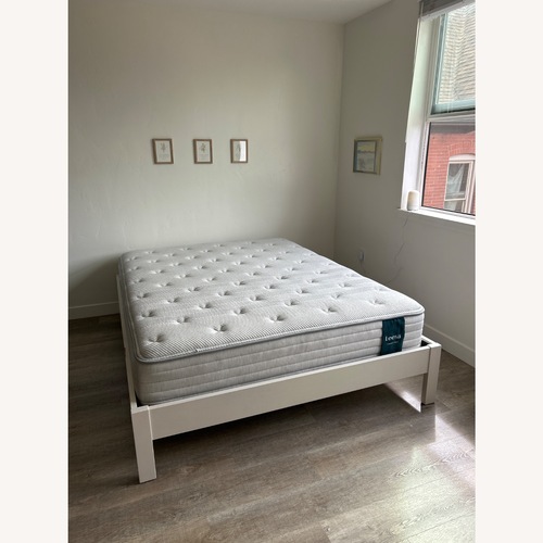 Used West Elm Simple White Bed Frame for sale on AptDeco