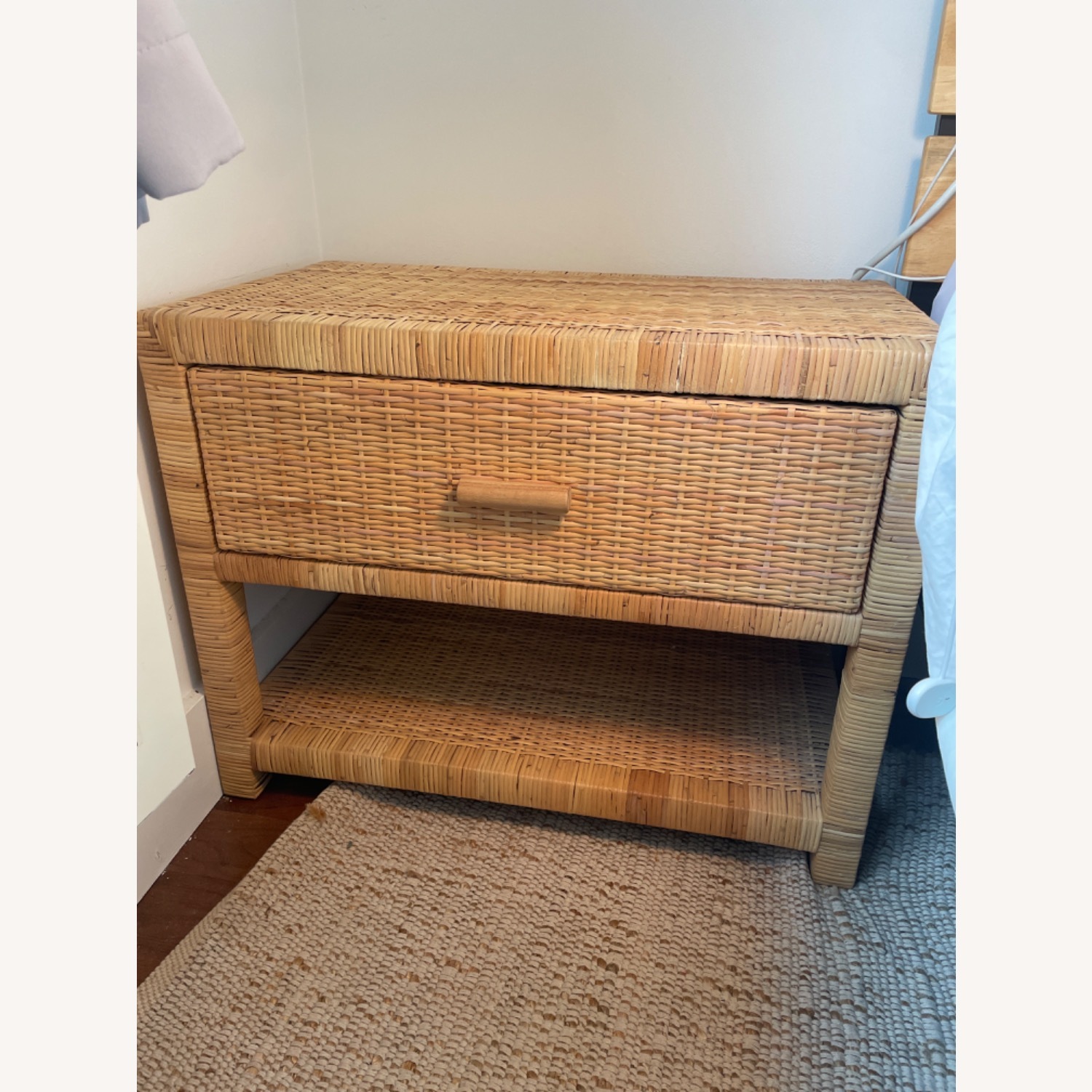 Pottery Barn Cala Rattan Nightstands - image-2