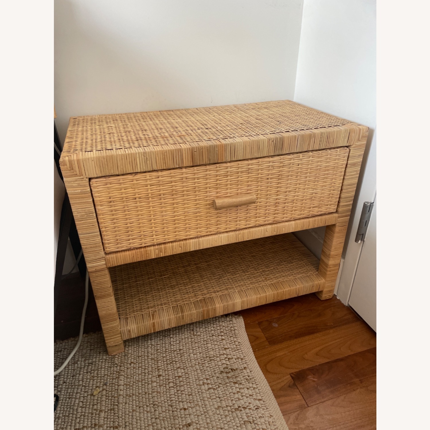 Pottery Barn Cala Rattan Nightstands - image-3