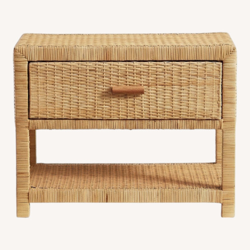 Used Pottery Barn Cala Rattan Nightstands for sale on AptDeco