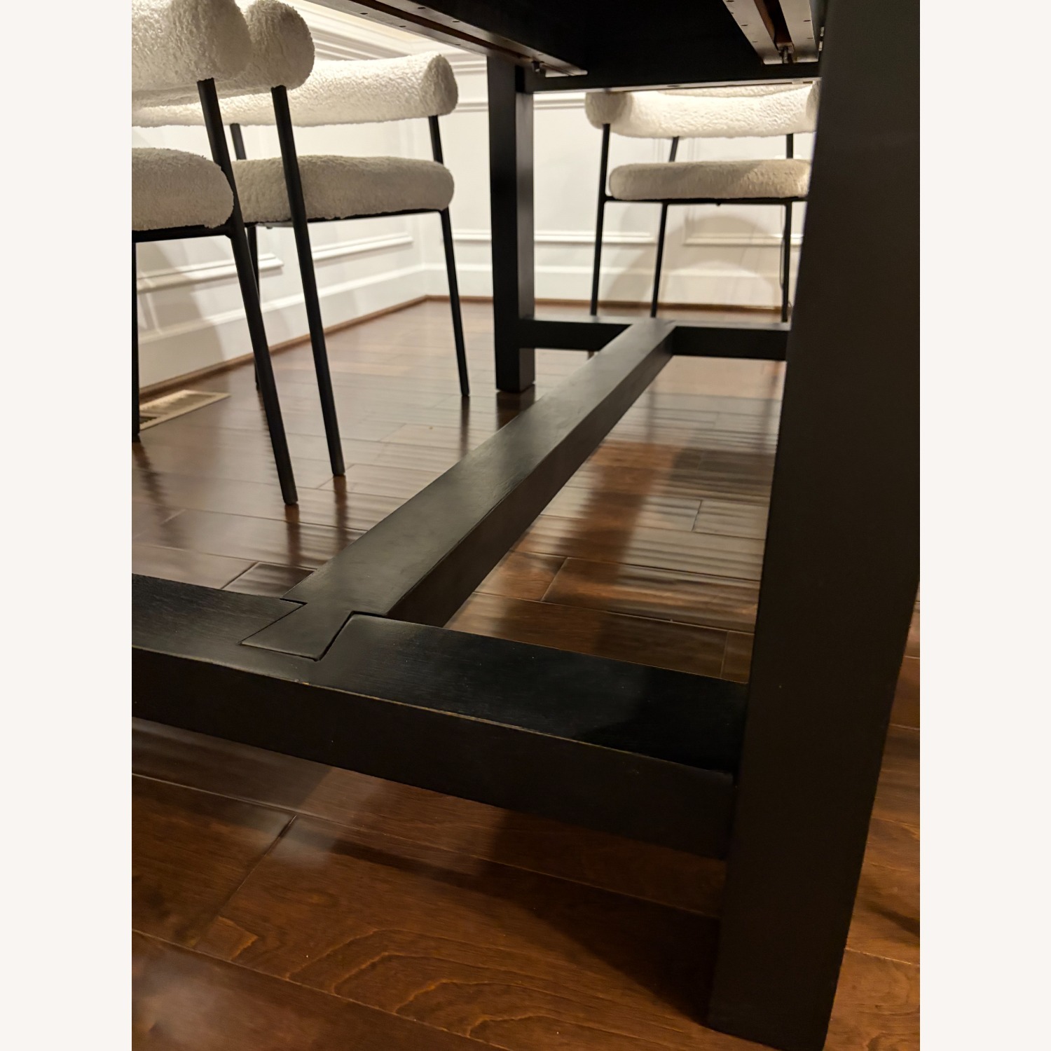 Pottery Barn Reed Black Wood Dining Table - image-6