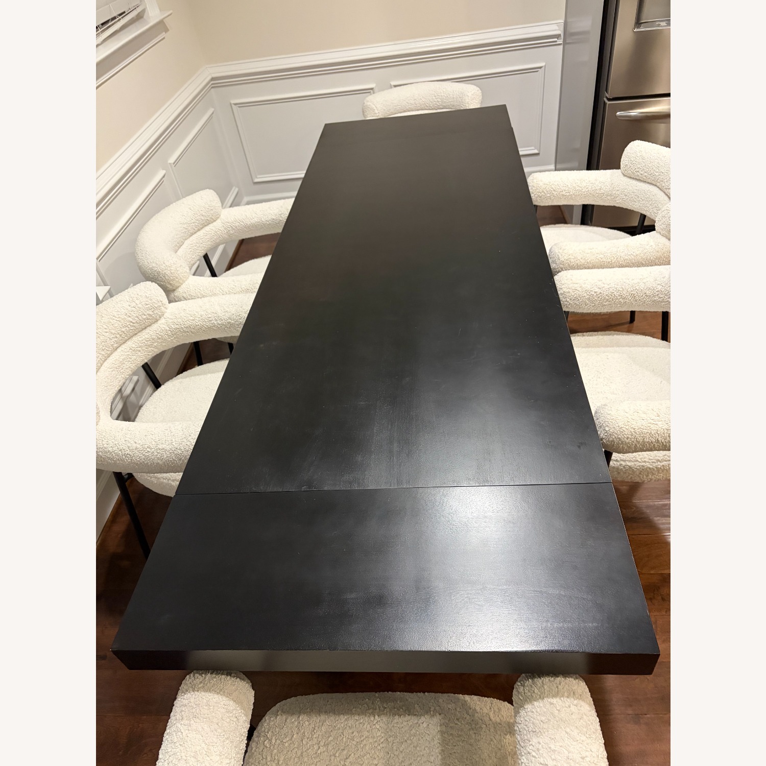 Pottery Barn Reed Black Wood Dining Table - image-4