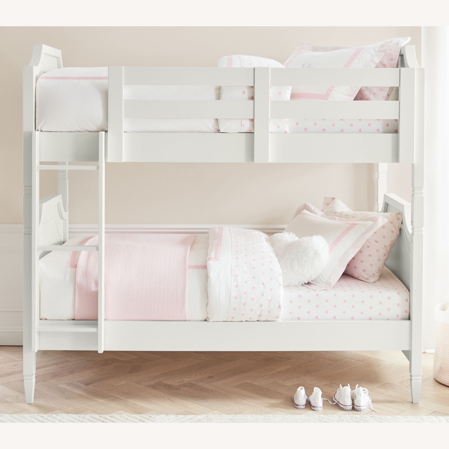 Pottery Barn Kids White Ava Regency Twin-Over-Twin Bunk Bed - image-3