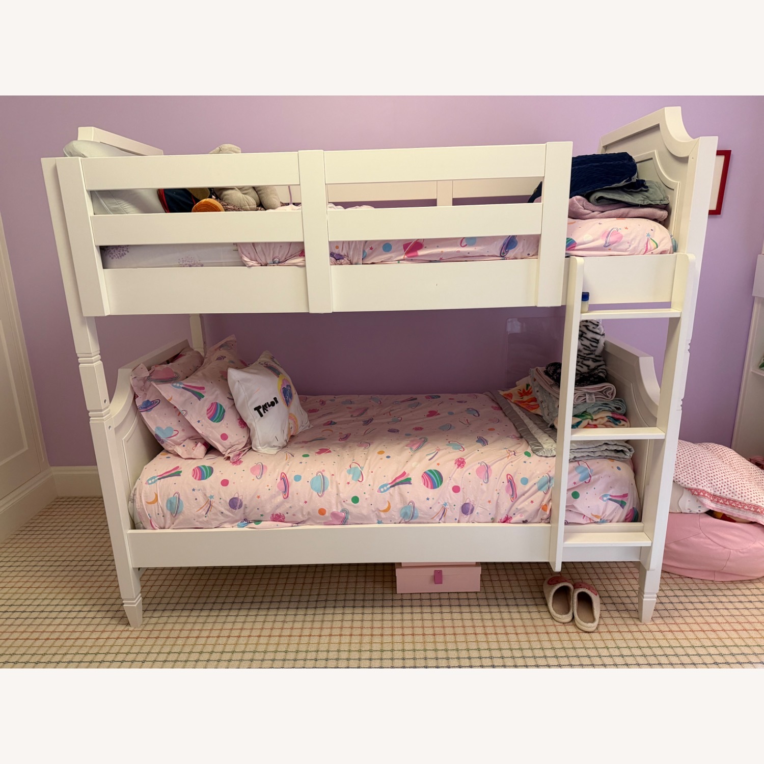 Pottery Barn Kids White Ava Regency Twin-Over-Twin Bunk Bed - image-7