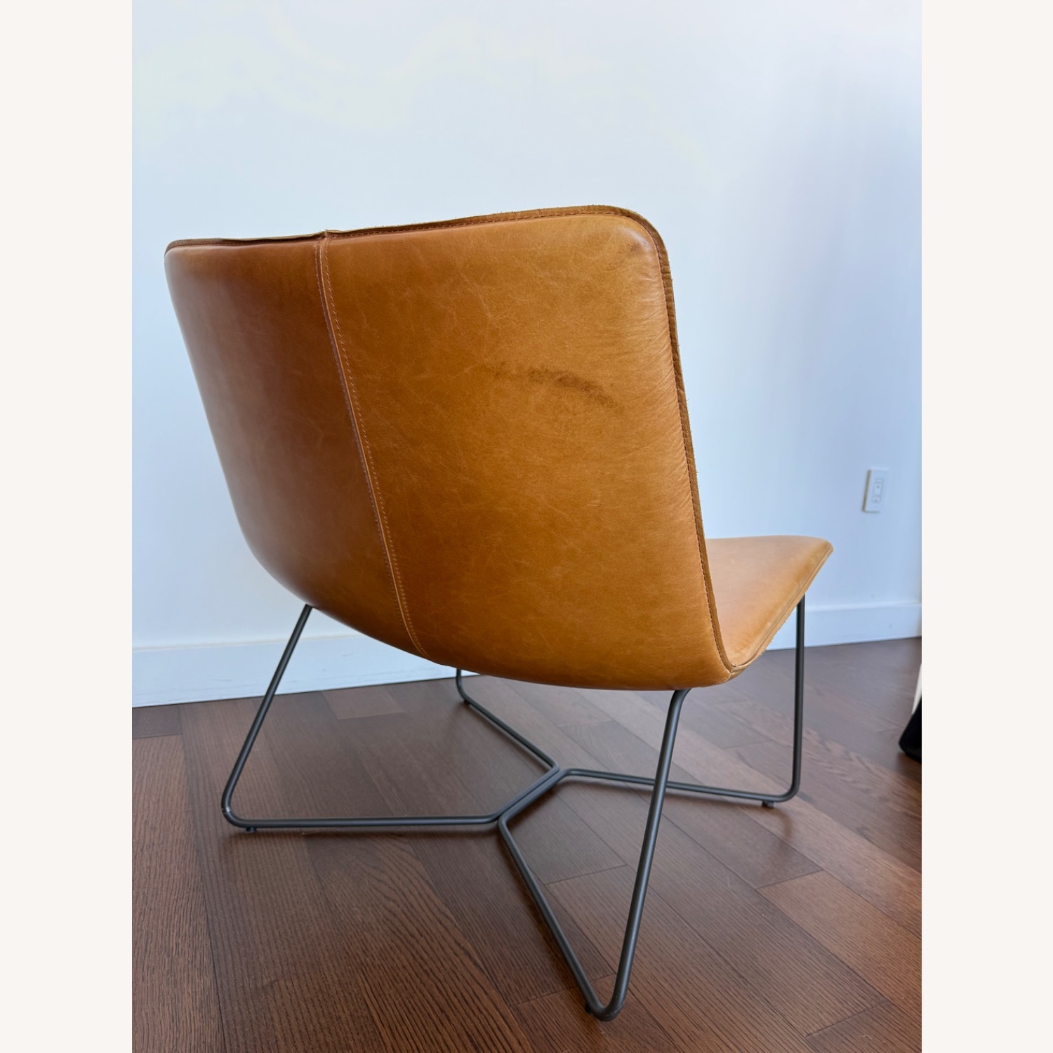 West Elm Saddle Leather Accent Chair - image-5