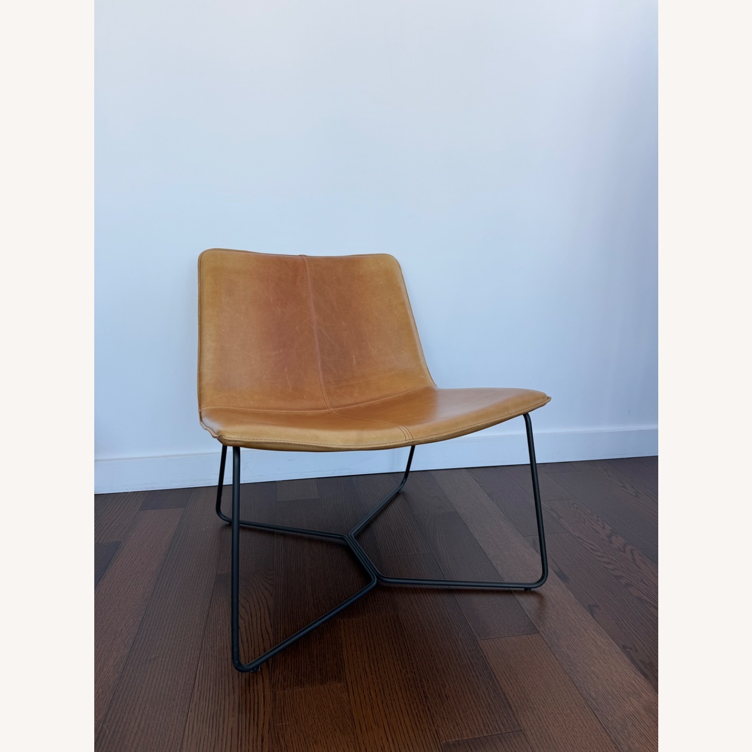 West Elm Saddle Leather Accent Chair - image-1