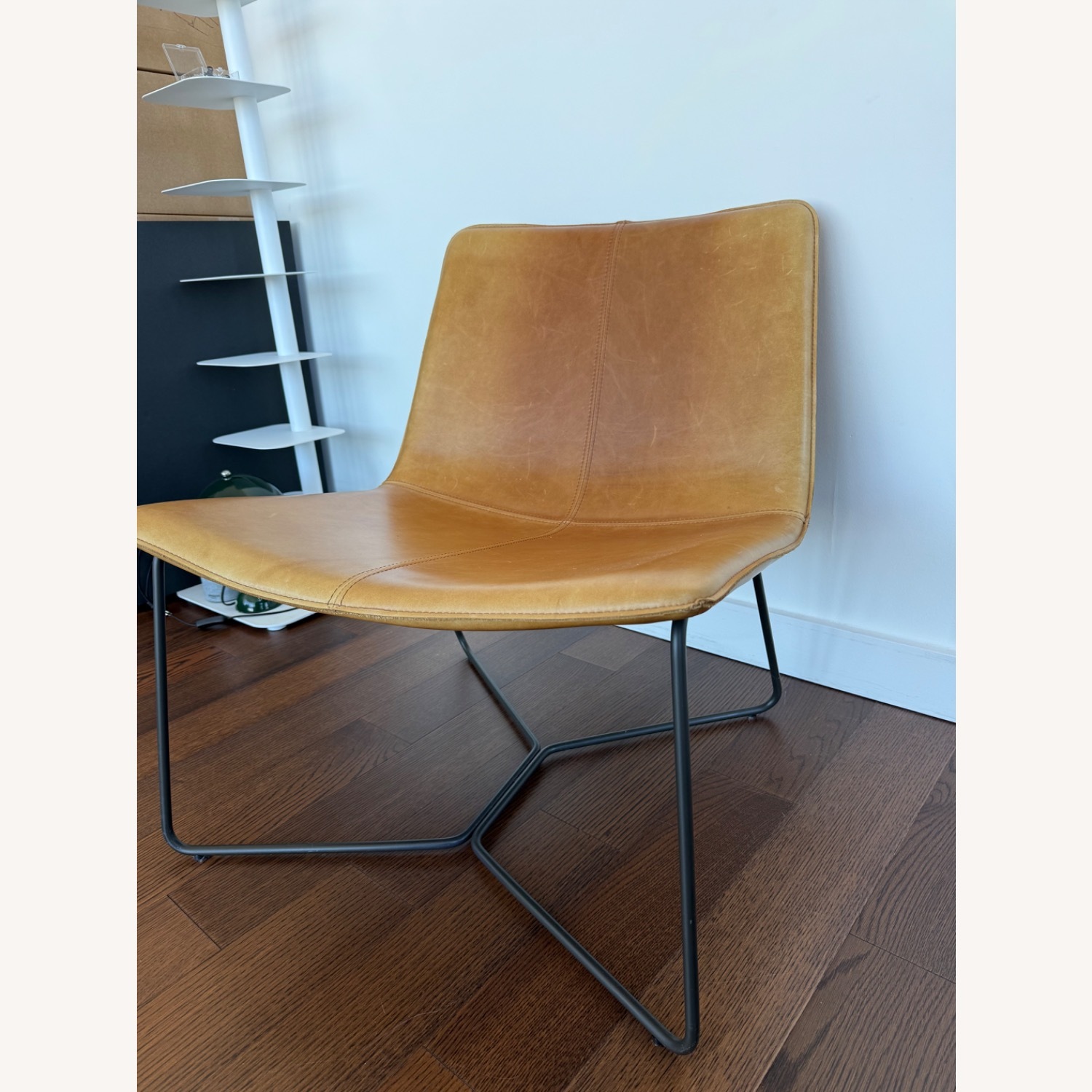 West Elm Saddle Leather Accent Chair - image-2